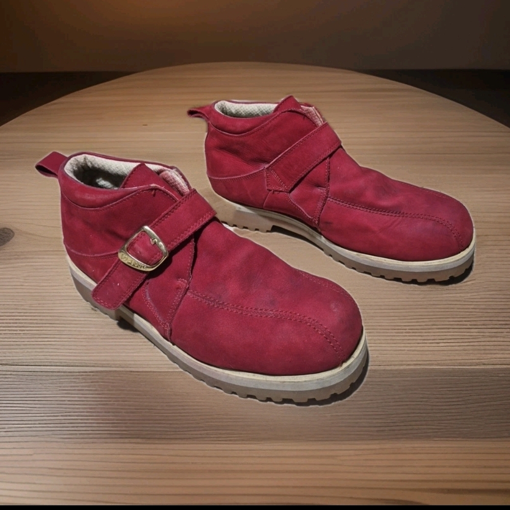 Vintage BUFFALINO RED SUEDE LOAFERS Boots Shoes Men’s Size 11